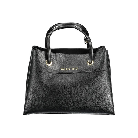 Black Polyurethane Women Handbag