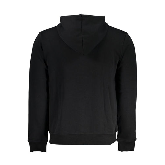 Black Cotton Men Sweatshirt