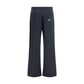 Blue Cotton Flared Jeans