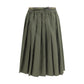 Bicolor Polyester Midi Skirt
