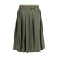 Bicolor Polyester Midi Skirt