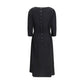 Black Acetate Casual Dress