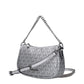 Gray Fabric Handbag