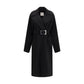 Black Fleece Wool Coat