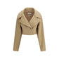 Beige Fleece Wool Coat