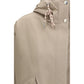 Beige Polyester Shell Jacket