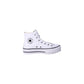 White Polyethylene Platform Sneakers