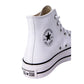 White Polyethylene Platform Sneakers