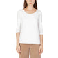 Cream Cotton Long Sleeve T-Shirt