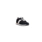 Black Suede Leather Low Top Sneakers