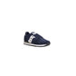 Blue Suede Leather Low Top Sneakers