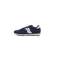 Blue Suede Leather Low Top Sneakers