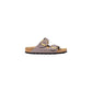 Purple Suede Leather Strap-On Sandals