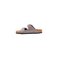 Purple Suede Leather Strap-On Sandals