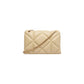 Beige Artificial Leather Handbag