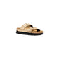 Beige Synthetic Platform Sandals