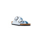 Blue Artificial Leather Slippers