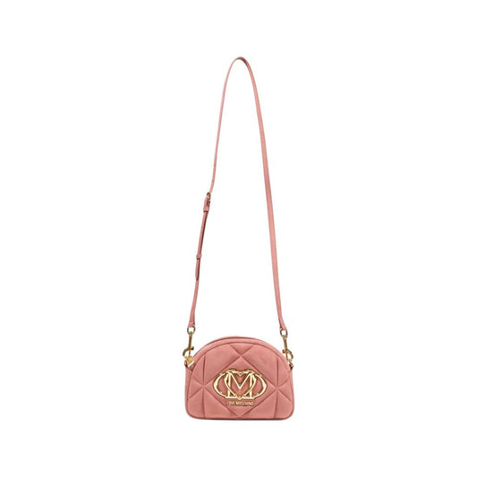 Pink Suede Leather Handbag