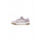 Purple Leather Low Top Sneakers