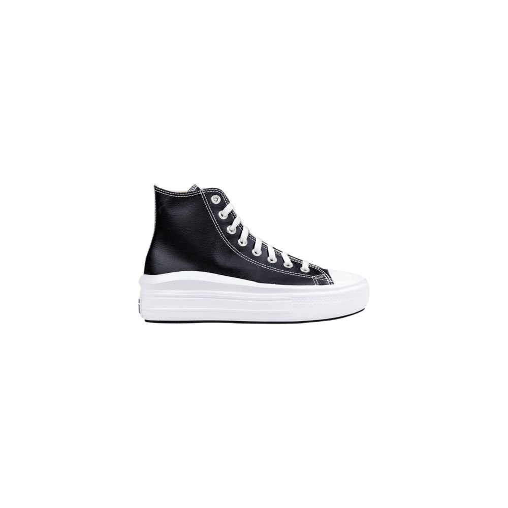 Black Synthetic Platform Sneakers