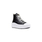 Black Synthetic Platform Sneakers