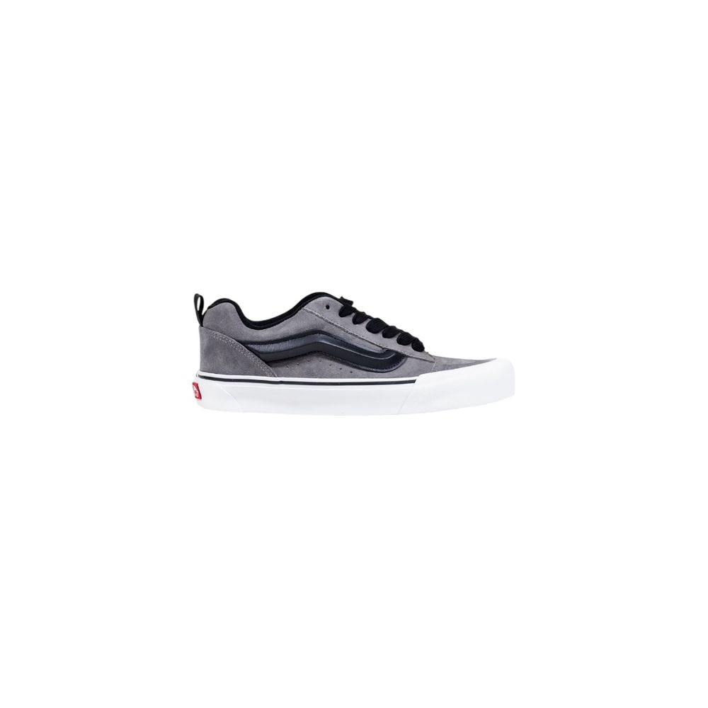 Gray Leather Low Top Sneakers