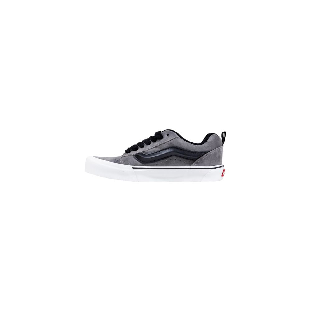Gray Leather Low Top Sneakers
