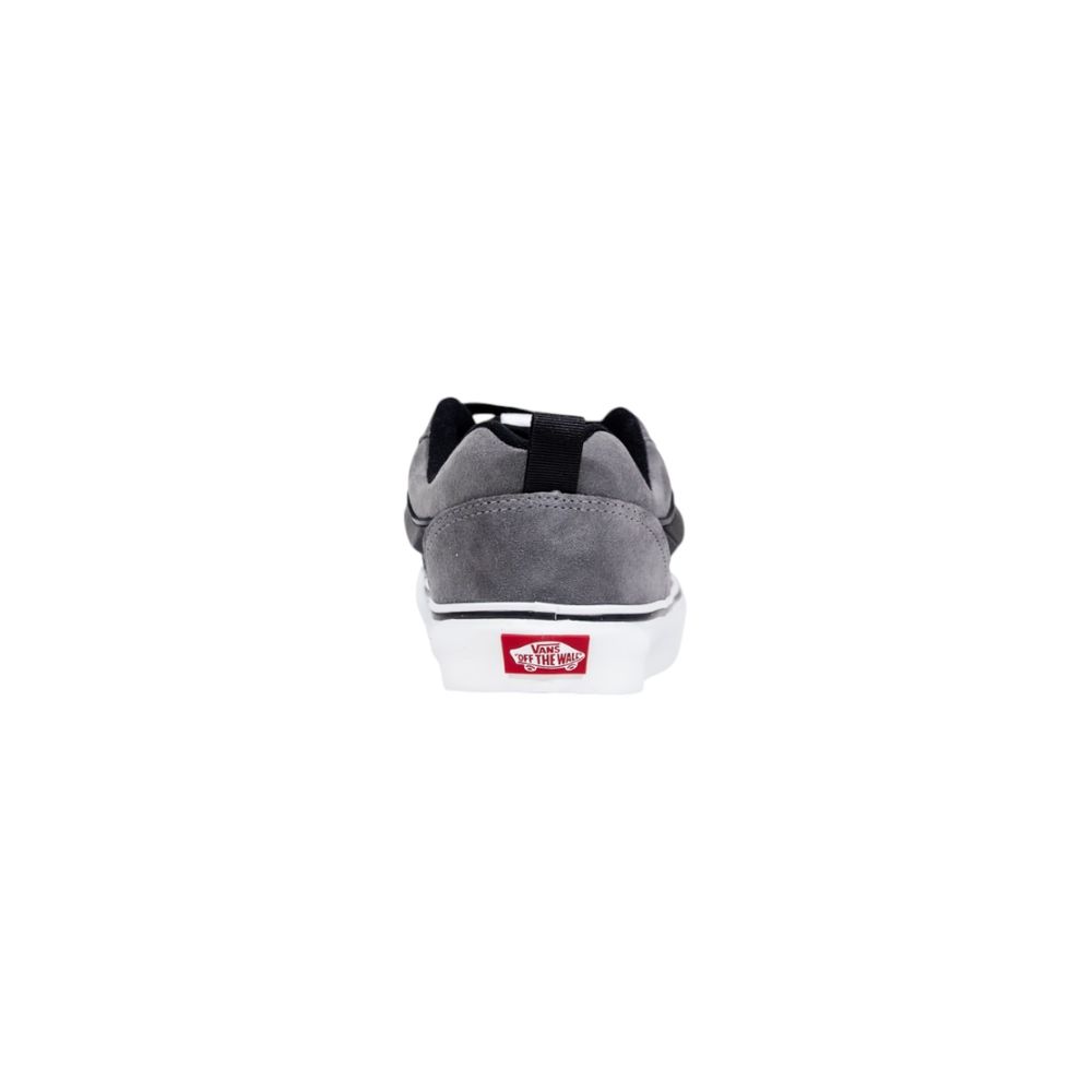 Gray Leather Low Top Sneakers