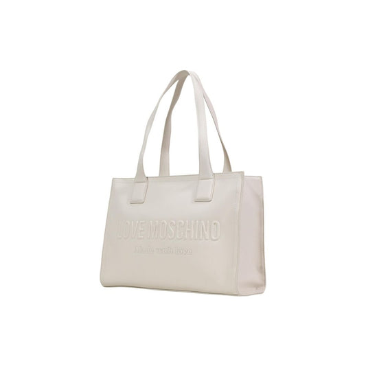 Beige Polyethylene Handbag