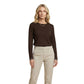 Brown Cotton Long Sleeve T-Shirt