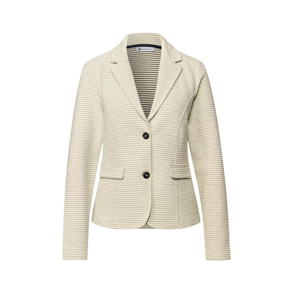 Cream Polyester Blazer