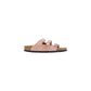 Multicolor Leather Flat Sandals