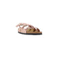 Multicolor Leather Flat Sandals