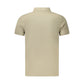 Beige Cotton Men Polo Shirt