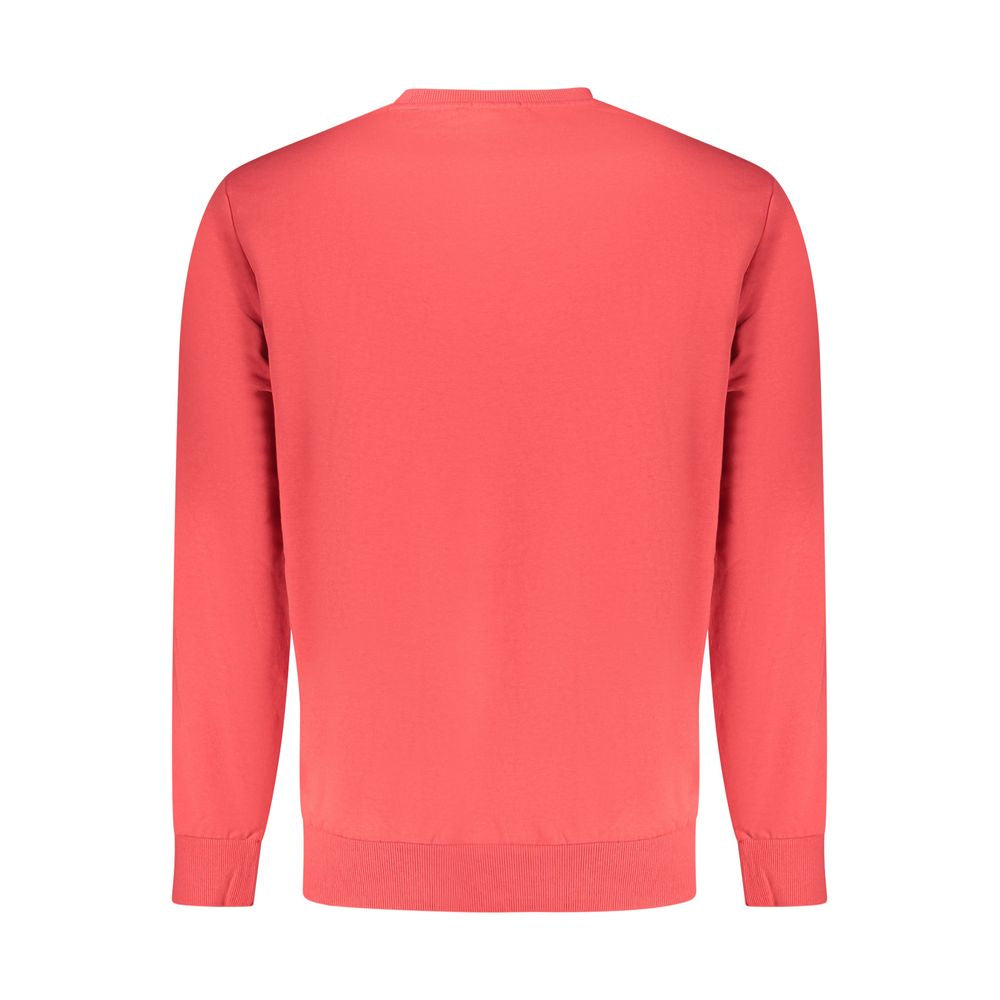 "Red Cotton Men Sweatshirt"