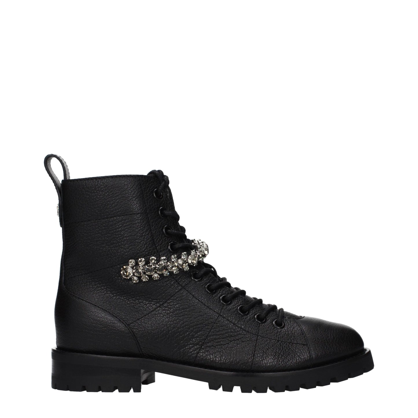 Black Leather Ankle Boots