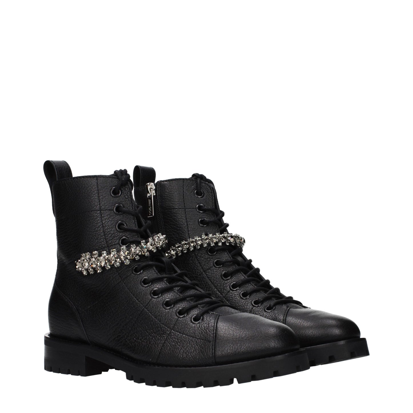 Black Leather Ankle Boots