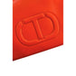 Orange Faux Leather Women Handbag