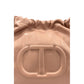 Pink Polyurethane Women Shoulder Bag