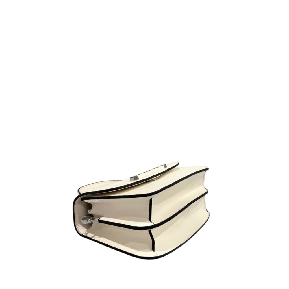 White Polyurethane Women Handbag