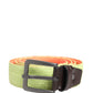 Green Orange Braided Metal Buckle Waist Cintura Belt