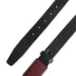 Men Black Calf Leather Logo Metal Buckle Belt