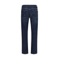 Blue Cotton Flared Jeans