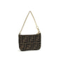 Brown Polyester Shoulder Bag