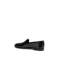 Black Calf Leather Bos Taurus Slip-On Loafers