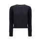 Black Merino Wool Sweatshirt