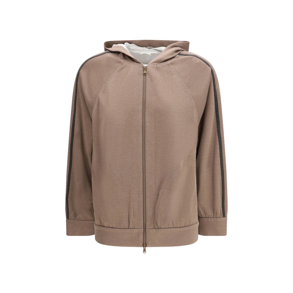Brown Silk Sweatshirt