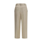 Beige Linen Casual Pants
