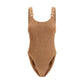 Brown Polyamide One-Piece Swimsuit