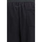 Black Cotton Casual Pants